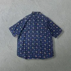 90s MADE IN USA ペイズリー総柄 リネンシャツのサムネイル