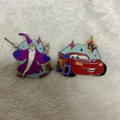 ディズニーランド70周年　70thマックィーンマリーンピンバッジセット