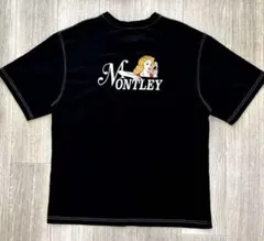 新品　Montley モーレー ポケット Tシャツ 黒　 刺繍 バックプリント