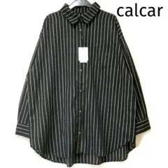 新品タグ付きcalcarストライプシャツ、チュニックシャツブラウス