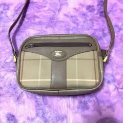 ヴィンテージ バーバリーズ　ノバチェック ショルダーバッグ 　ホースロゴ