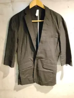 限定1点　正規品　麻　HALHAM ブラックジャケット 長袖 送料無料のサムネイル