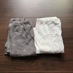 UNIQLO 110グレー　プティマイン 120 ホワイト　レギンスセット