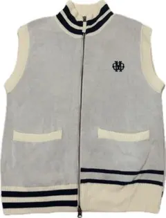 niko and...ZIPハイネックニットベストアイボリー