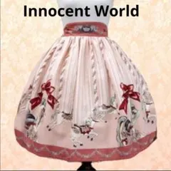 Innocent World フレアスカート パリの回転木馬スカート ピンク系のサムネイル