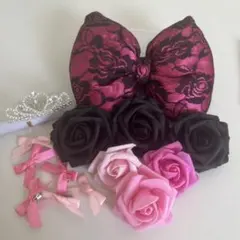 体育祭 文化祭 盛り髪 ピンク セット jk