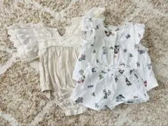 女の子　韓国風ロンパース　セットアップ2点