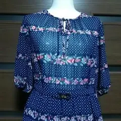 大幅再値下げ美品昭和レトロ♡シフォン♡ワンピースvintage ♡日本製