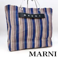 マルニ　MARNI マルニマーケット　 フラワーカフェ　ストライプ　トートバッグのサムネイル