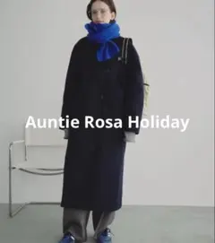 スタンドカラー3WAYロングコート　ネイビー