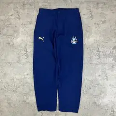 00s PUMA グレミオFBPA ナイロントラックパンツ 古着 刺繍 紺 M