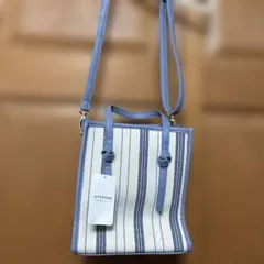 ストライプ　ショルダーバック