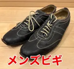 メンズビギ　レザースニーカー（フェイク）