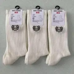 ユニクロ KAWS カウズ ソックス 靴下 男女兼用 23〜25cm 3足