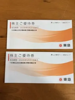 東急グループ　東急株式会社 株主優待券2冊