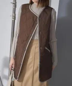 each キルティング中綿ベストジャケット