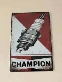 CHAMPION チャンピオン ブリキ看板 レトロ インテリア