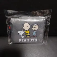 PEANUTS スヌーピー　保冷温コンパクトバッグ　ファスナ付き グレー