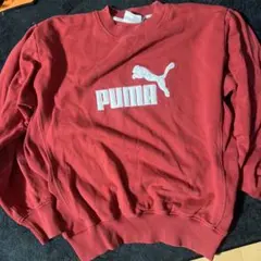 神サイズ　肉厚　ポーランド購入　PUMA レッド スウェット XL ヴィンテージ