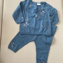 next baby 花柄刺繍 ニットセット 3-6ヶ月