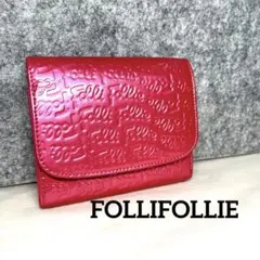 【正規品】FOLLIFOLLIE 折り畳み財布　ピンクのサムネイル