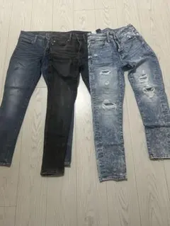 AZUL スキニーデニム ダメージ加工 2本セット - メルカリ