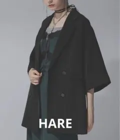 新品タグ付 昨季完売 HARE トロミビッグジャケット ブラックのサムネイル