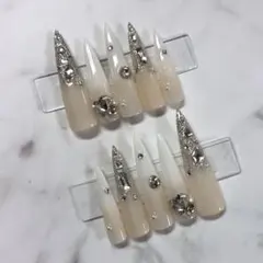 ネイルチップ ベイビーブーマー ギャルネイル ちゅるん 量産 ロングネイル