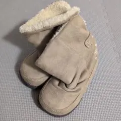 familiarファー付きベージュスエードブーツ