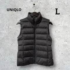 ユニクロ　ダウンベスト　L グレー　ダウン80% フェザーー20%