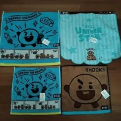 BTSBT21 SHOOKY 4枚セット新品 ミニタオル＆ハンドタオル SUGA