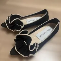 美品】Öffen - オッフェン ポインテッド リボンパンプス - メルカリ