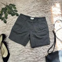 5579✾ロペピクニック✾ショートパンツ【38】グレー/ヘリンボーン/ハーフ