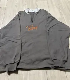 Keboz ブラウン ハーフジップ スエット XL