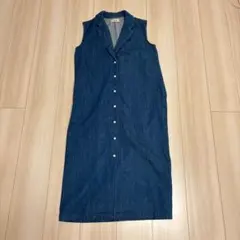 Steven Alan ノースリーブ スナップデニムワンピース　羽織り