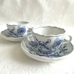 マイセンデミダスカップ ○ マイセン Meissen デミタス カップ＆ソーサー Demitasse cup