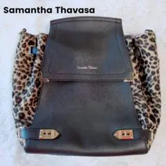 サマンサタバサ✨2WAYリュック レオパード柄 ヒョウ柄 アニマル柄 レザー
