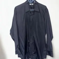 ユニクロ　メンズ　Yシャツ　ブラック　XL