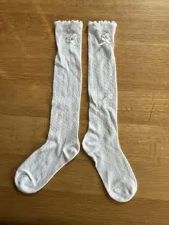 キッズ用レース付きセレモニー白色靴下