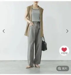 グレー デニム ワイドパンツ XSサイズ