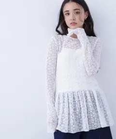 N. Natural Beauty Basic* レースペプラムトップスのサムネイル