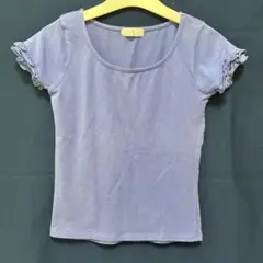 Feroux オンワード樫山　半袖 Tシャツ フリル袖　ちびTシャツ　伸縮性ありのサムネイル