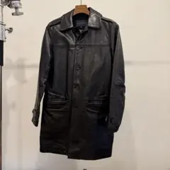 BANANA REPUBLIC ブラックレザーコート S