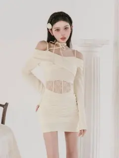 ダーリッチ Darich コルセットレースカットミニワンピース