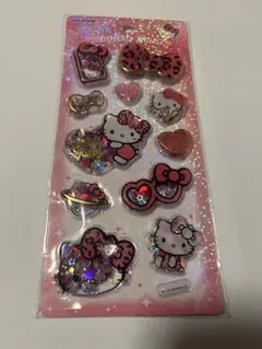 【正規品】スパンコールパーティーシール　ハローキティ　ヒョウ柄