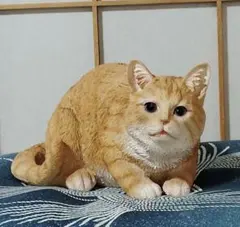 リアル猫 置物 茶トラ フィギュア cat キャット 値引不可 - メルカリ