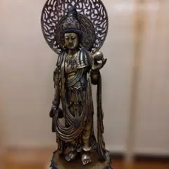 博物館級】◇金銅半跏思惟像 全高:29cm 仏像◇検）天平仏 飛鳥仏 高麗