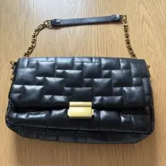 ZARA レトロキルティングクロスボディバッグ