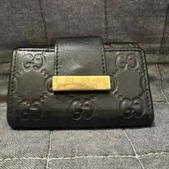 GUCCI グッチ GG柄 シマ 6連 キーケース レザー