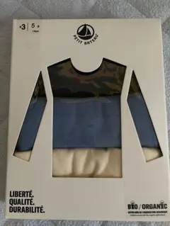 新品　プチバトー長袖Tシャツ　3枚5ans110cm